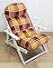 Harmony fotel do relaksu, z drewna, różne pozycje, składany, z wyściełaną poduszką, wysokość: 100 cm, biała rama, poduszka w kolorze żółtym/bordowym LIB387