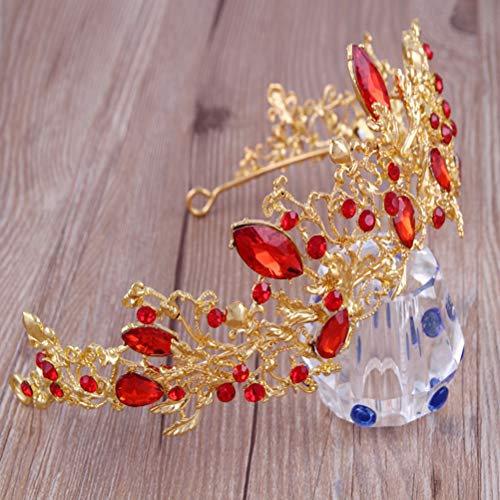 Lurrose rosso cristallo Decor sposa corona reale