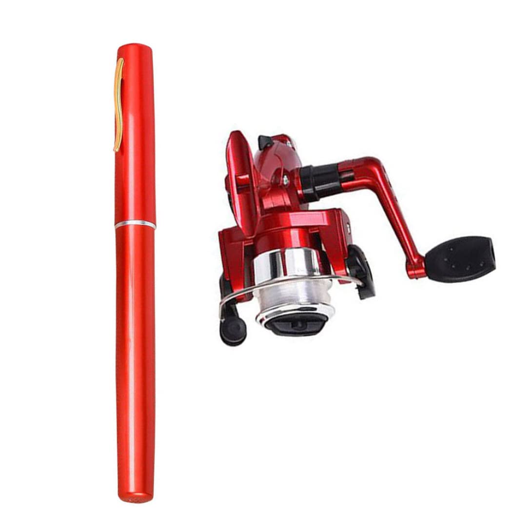 Jorzer Mini Stift Aussehen Fischereistange tragbare rotierende Rad Angelrute Winter Außenfischereisenfischereizubehör Accessoires