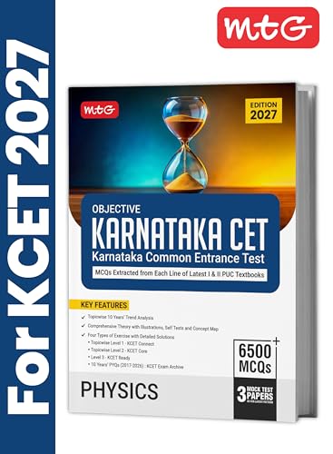 Image of MTG Objective Karnataka CET Physics Book For 2027 Exam | Topicwise Comprehensive Theory with 6500+ MCQs | 10 Years KCET PYQs & Mock Test Papers