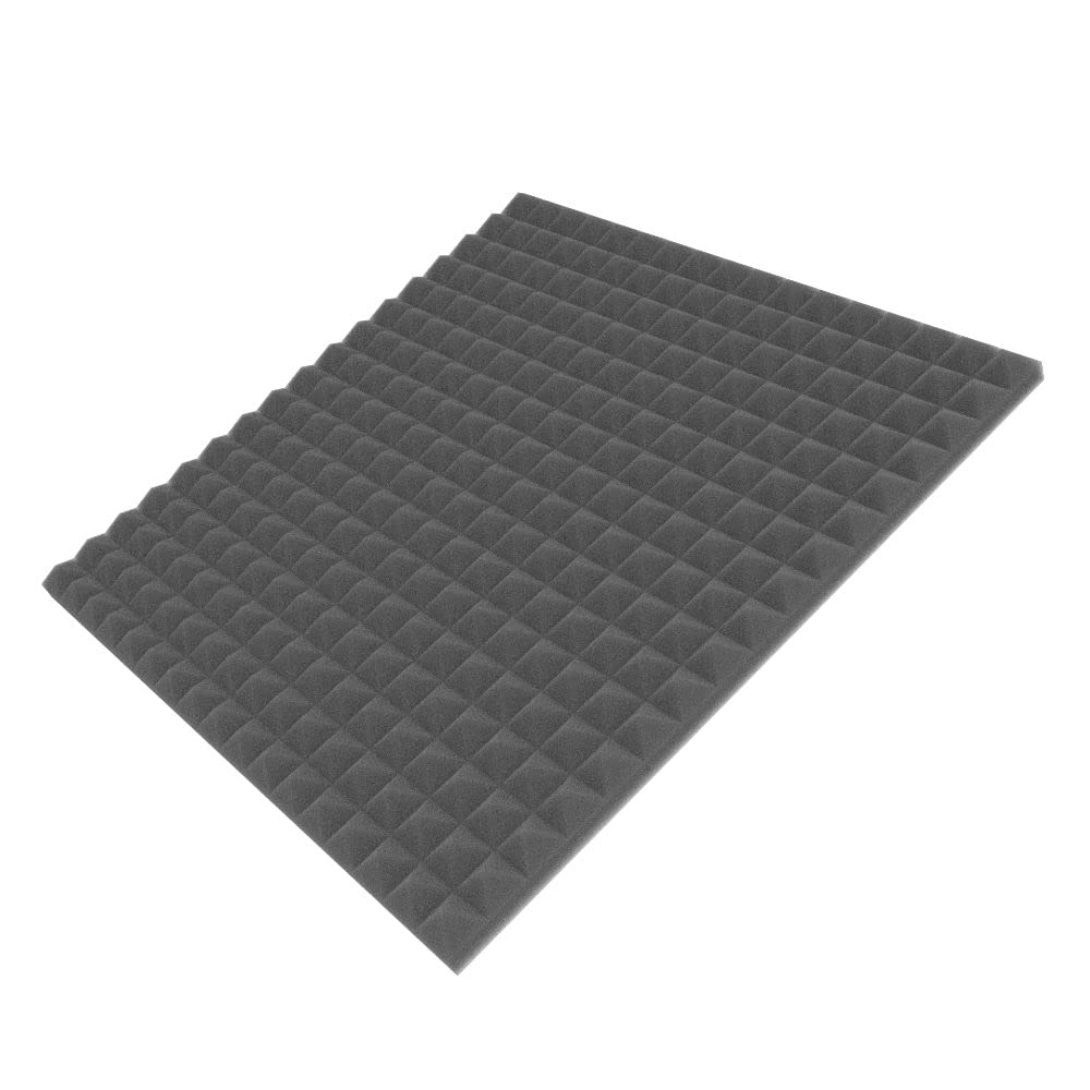 Pannelli Fonoassorbenti Acustici Piramidali 100x100x3cm Pacco da 10. Per trattamento acustico, isolamento. Non sottovuoto.