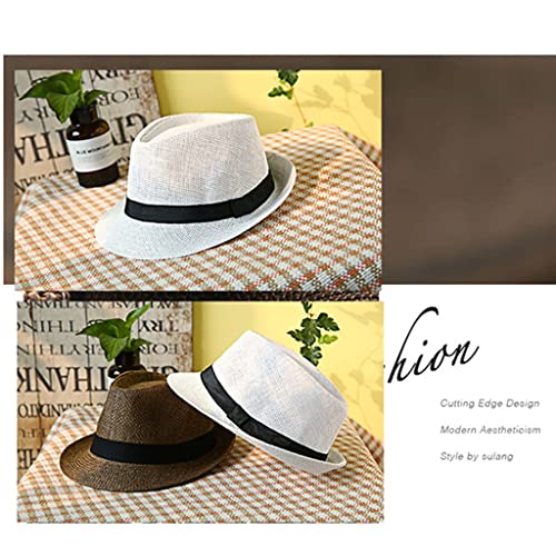 Chapeau en lin argento haut de gamme avec ruban décoratif - 3