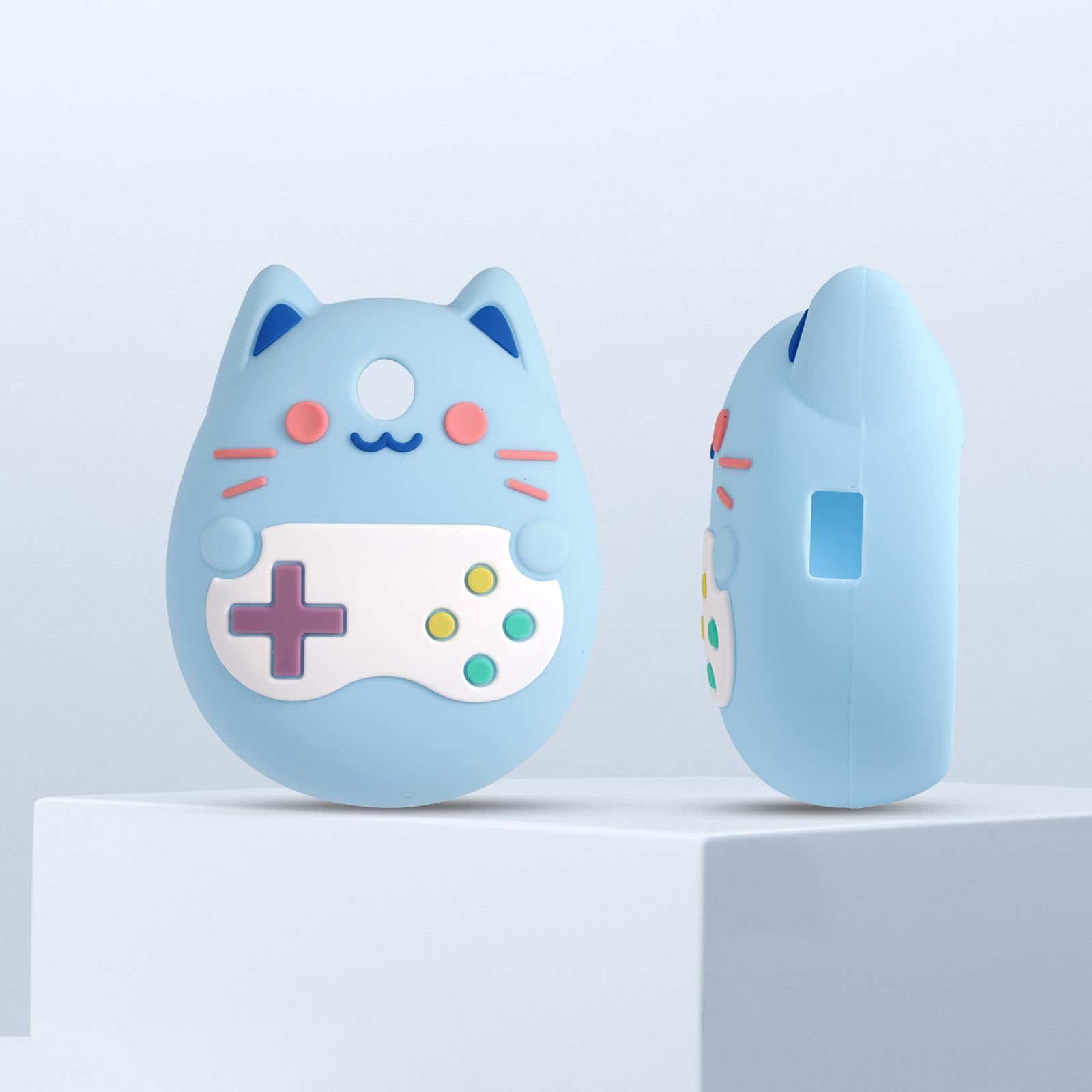 Silicone Case for Tamagotchi Pix Cute Cartoon Silicone Protector Connection Case Soft Shockproof Anti-Drop Protective Cover for Tamagotchi Accessories(Blue) - Image 3