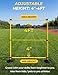 SEAOTTER Agility Hurdles 4FT Detachable Adjustable Sports Speed Training Hurdles with Rubber Base, Wickets Track and Field, Fitness Equipment for Plyometric, Soccer, Kids, Athletes, Physical Therapy