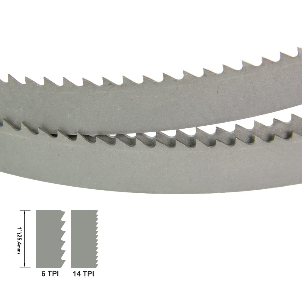 Brzeszczot do piły taśmowej, jakość premium, 1400mm 6TPI M42 Bandsaw Blade Bimetal 1400x13x0.6mm Woodworking & Metal Cutting Hardwork Band Saw Blade 14TPI(6 Tpi)