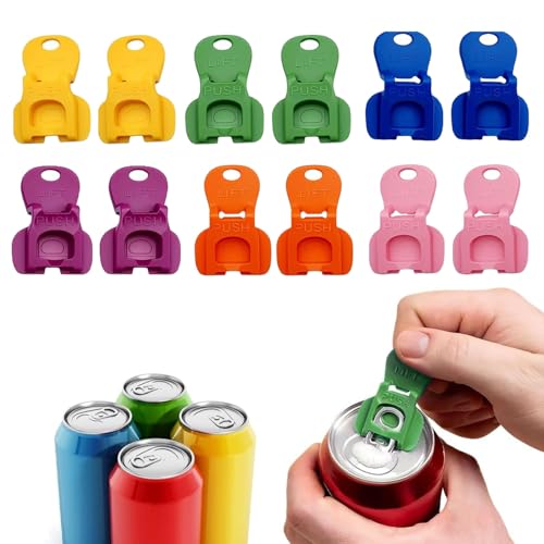 #Commissioniguadagnate<br>Apriscatole Colorati 12 pezzi Apriscatole per bevande set di apriscatole per lattine pop Apriscatole a Scatto Colorata plastica per l'apertura di bevande per cola birra soda bevande