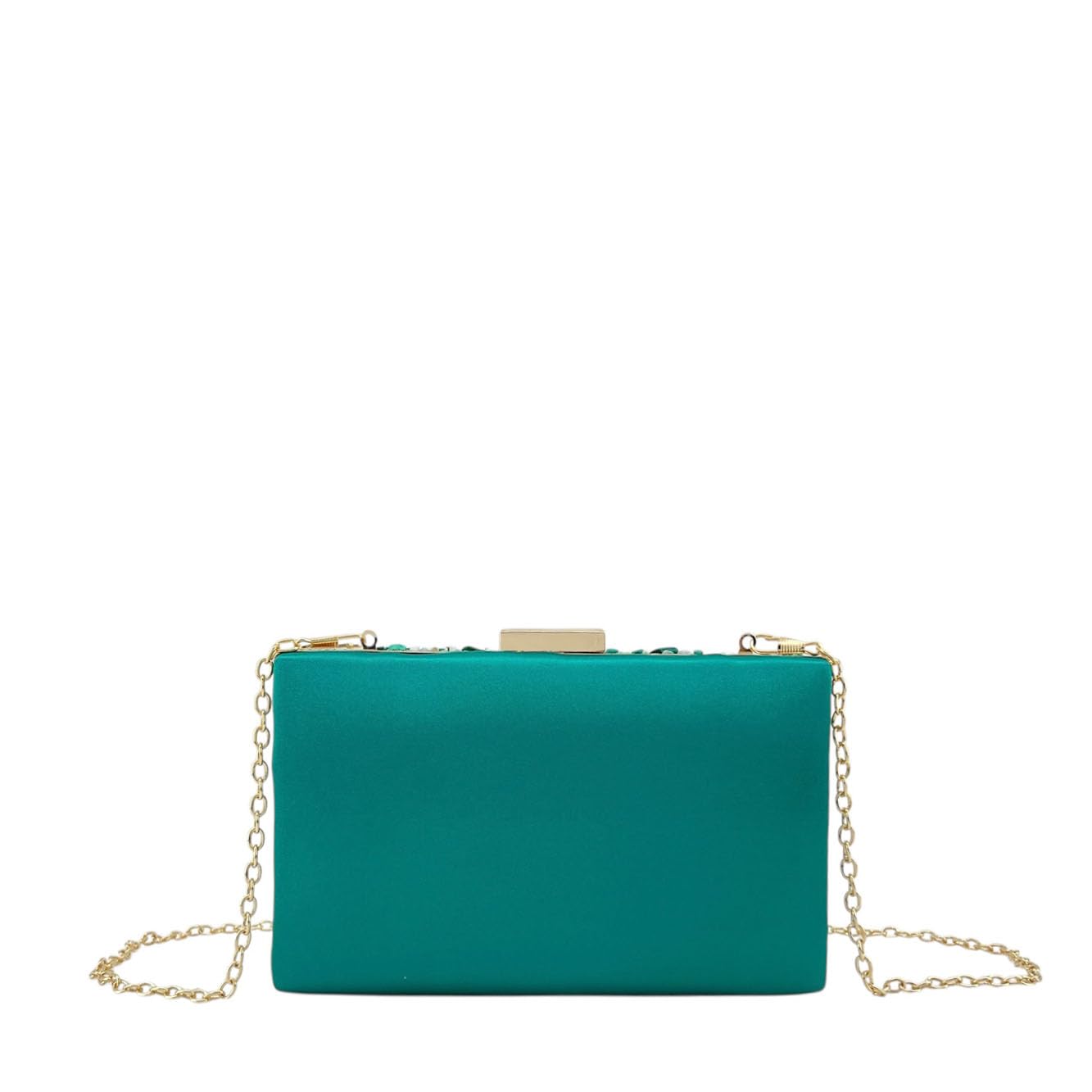 MODELISA - Bolso Clutch Piedra Cartera De Mano Fiesta Cadena Hombro Evento Noche Comunion Boda Novia Mujer