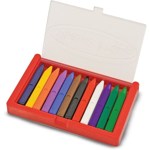 Melissa & Doug Art Essentials Triangular Crayon Set - 12 Colors