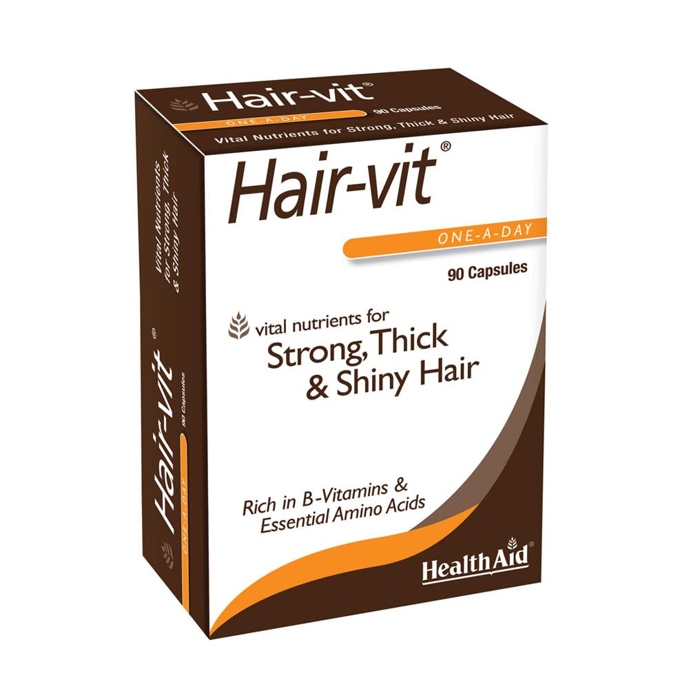 HealthAid Hair Vitamins for Hair Growth with Essential Vitamins and Minerals, 90 Capsules, Pack of 1