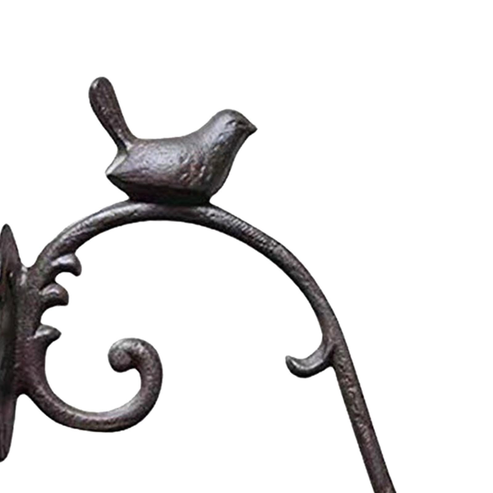 perfk Support de Crochet de Plante Suspendu en Métal, Support de Pot de Fleur, Décoration de Patio Décorative, Accessoire de 9.8 Pouces de Long, Noir