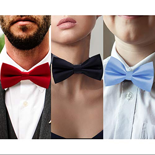 image for Wirarpa Small Pre-tied Bow Tie for Boys Kids Formal Solid Tuxedo Neck 