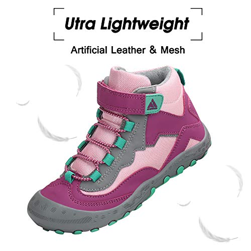 Mishansha CHILDCLIMBINGN027PU38 Kids Hiking Boots Toddler Girls Boys Hiking Shoes Water-Resistant Anti-Collision Non-Slip Athletic Outdoor Trekking Boots thumb #3