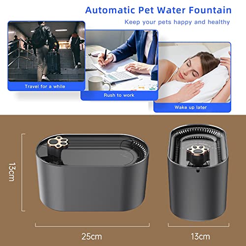 Fuente de agua automática para gatos 3L con luz LED miniatura 6