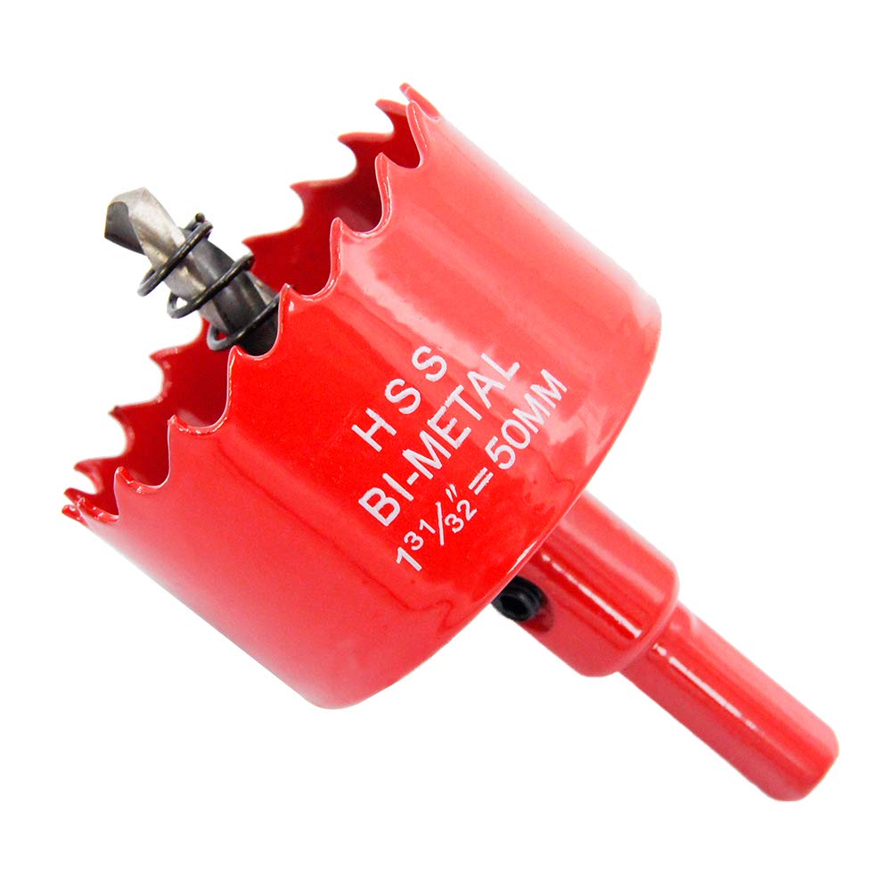 1.97 inch Hole Saw Drill Bit HSS Hole Cutter with Arbor for Wood.Round Knife (1-31/32"(50mm))