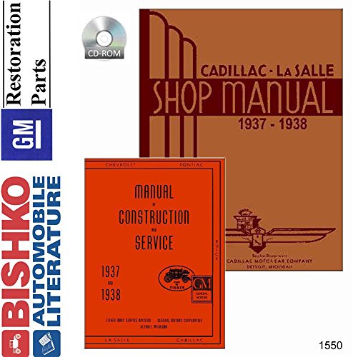 Bishko Automotive Literature Service Shop Body Service Repair Manual Cd For The 1937 1938 Cadillac 60 90