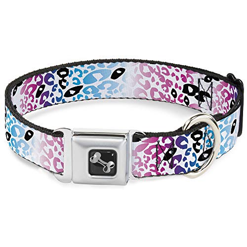 Collier de chien léopard blanc Buckle Down en os large réglable - 2