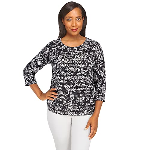 Haut jacquard floral adapté aux femmes petites pour éviter les retouches