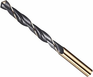 Drill Bit, 11mm Cutting Diameter, 4341 HSS Jobber Bits Gold and Black 118° Cutting Angle - (Applications: for Drilling Plastic Wood Soft Metal), 1-Pieces