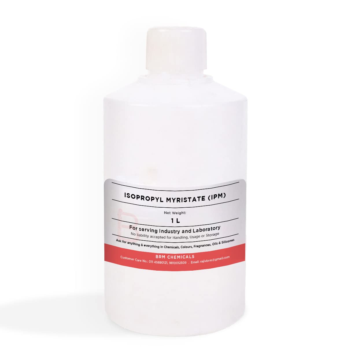 BRM Chemicals Isopropyl Myristate IPM - 1 LITRE For Soap Making, Shampoo, Cosmetics, Serum Making, Beauty Formulations, Moisturizer, Lotion Making & DIY Personal Care For Face, Hair, Skin & Body