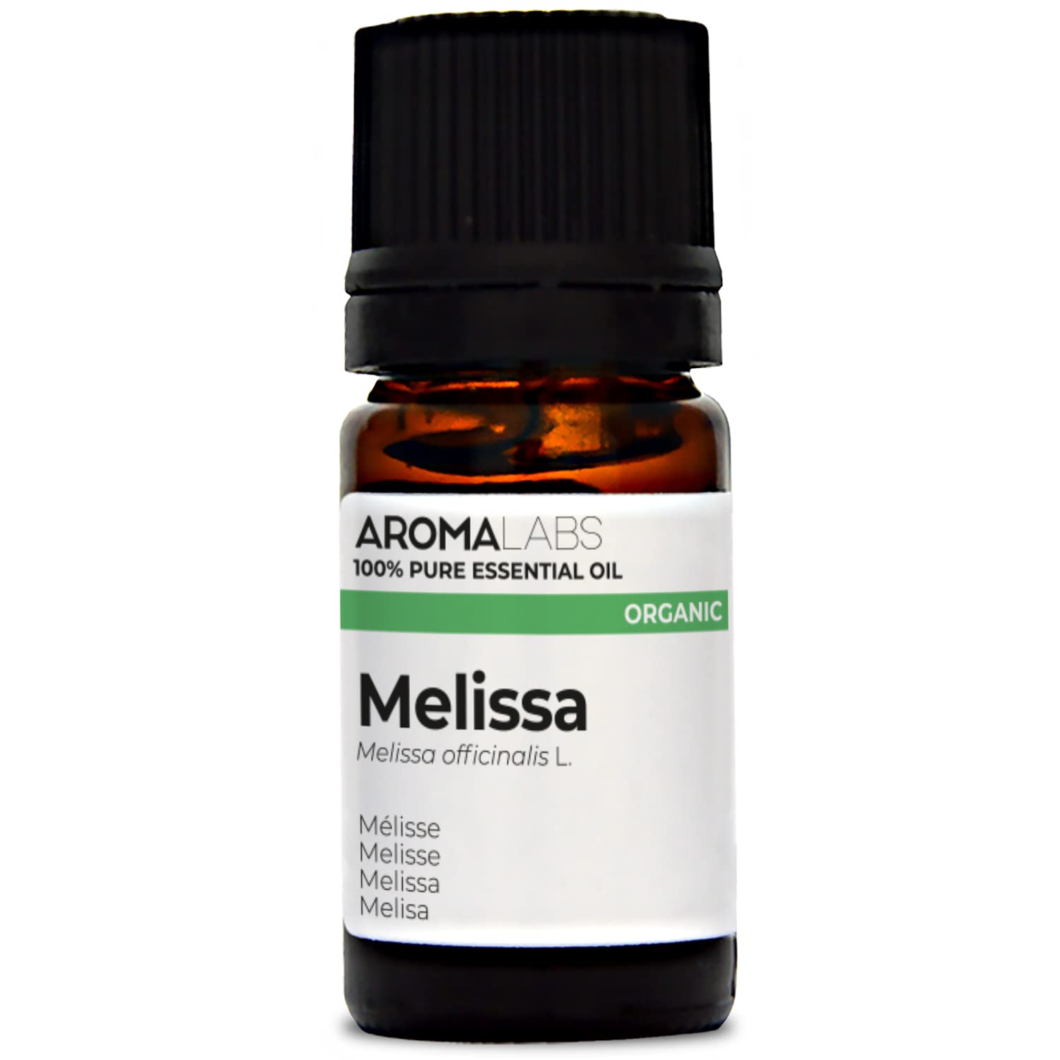 BIO - Melissa Essential Oil - 5mL - 100% Pure, Natural, Chemotyped and AB Certified - AROMA LABS (French Brand)