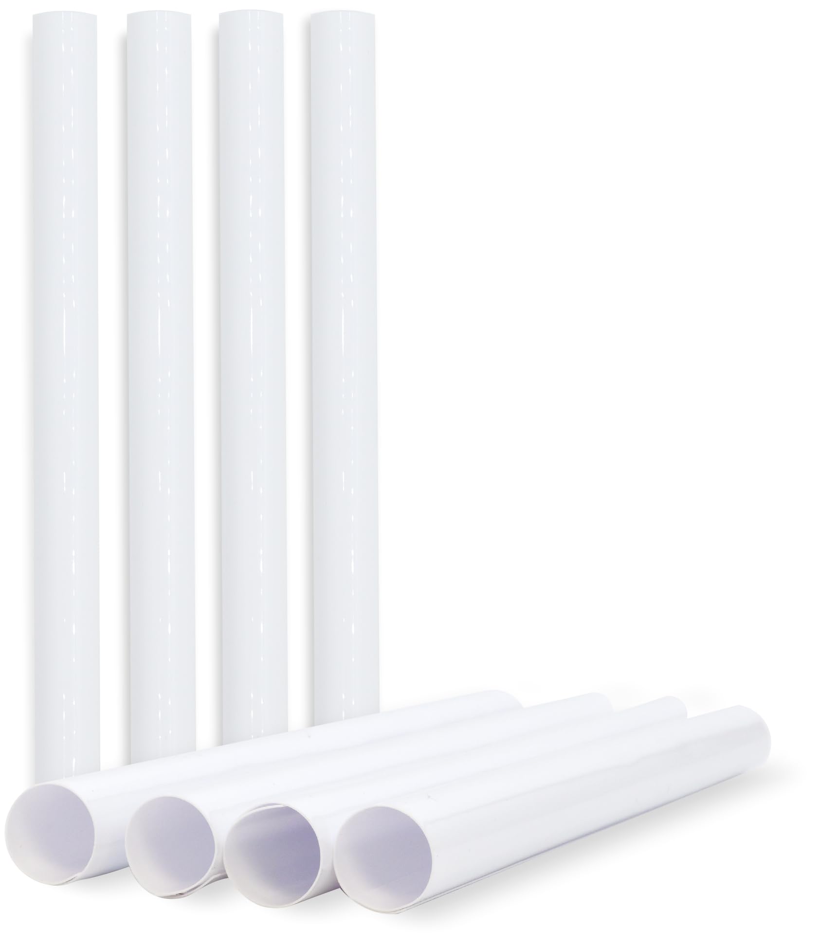 Navoys White 8 Radiator Pipe Covers - Snap On 19.5Cm Pvc Pipe Sleeves, Easy To Install Radiator Sleeves
