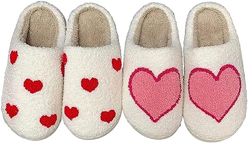 Image of LNERIP Animal Slippers Fruit Slippers Plant Slippers Various Cartoon Patterns Fluffy Soft Memory Foam Retro Indoor Outdoor Home Couple Shoes