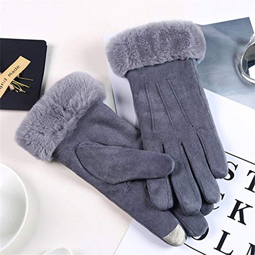 Luvas de veludo no outono inverno luvas quentes femininas à prova de vento e luvas plus luvas luvas