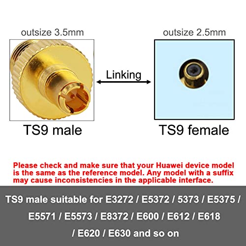 Adaptador TS9 a SMA Hembra Onelinkmore 2-Pack miniatura 3