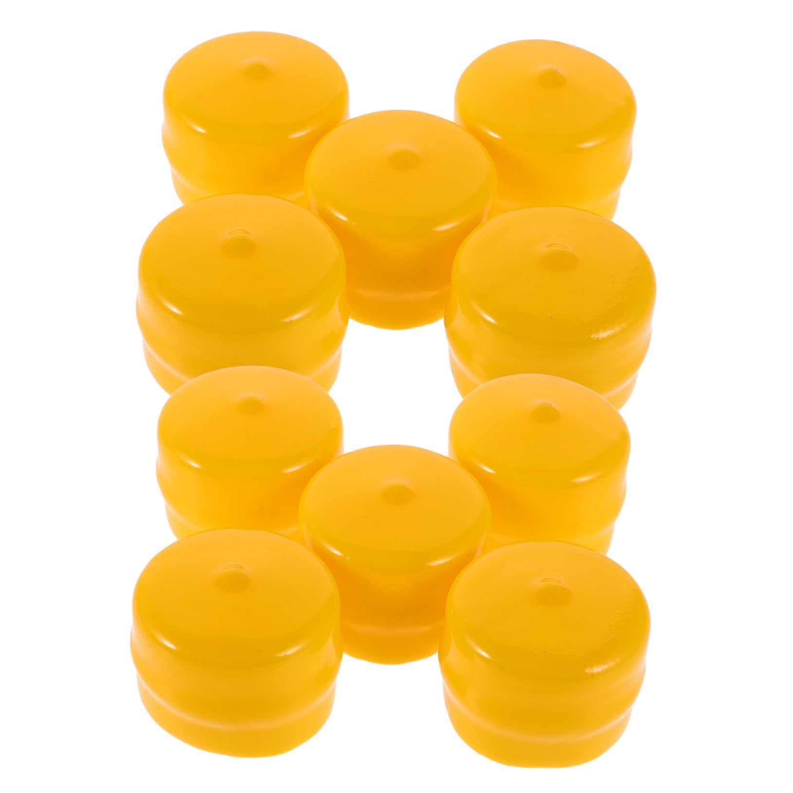 PartyKindom Capuchons D'essieu de Tondeuse à Gazon Lot de 10, Cache-Roue Jaune Haute Résistance, Compatibles Modèles Multiples, Remplacement Précis pour Usage Agricole Saisonnier