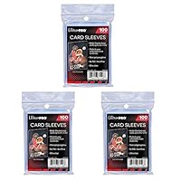 Ultra Pro Kartenhüllen Sleeve, 300 Stück, Standardgröße, Polypropylen für Sammelkarten wie Pokemon Magic Sportkarten- transparent