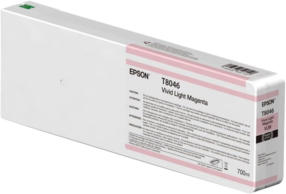 Epson UltraChrome HD Vivid Light Magenta 700mL Ink Cartridge for SureColor SC P6000/8000/7000/9000 Series Printers