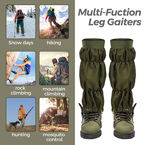 Anpress Adjustable Snake Gaiters For Men Women, Snake Proof Boot Gators, Waterproof Lower Leg Gaiters For Hiking Hunting Snow Snowshoeing Mountain Climbing #TOP4
