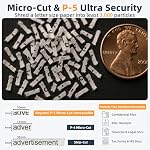 200-Sheet Auto Feed Paper Shredder, Touchscreen Heavy Duty Shredders, 40 Min Non-Stop, P-5 Ultra Security Commercial Shredder for Home Office, Micro Cut with Wheels, 5.8 Gal Bin, <60 dB - Image 3