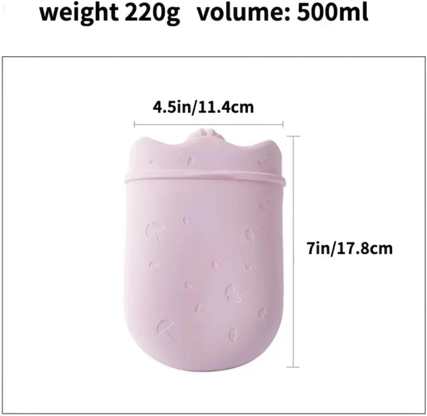 Hot Bottle，Hot Water Bottle with Cover， Neck Hot Water BottleStay Warm and Cozy with This Cute, Silicone hot Water Bag Bottle Hand Warmer(Blue500ml)