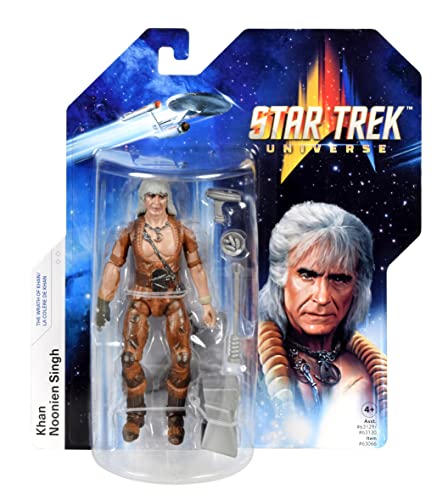 Bandai Star Trek Figure Khan Noonien Singh | 5'' Khan Star Trek Wrath Of Khan Action Figure | Star Trek The Wrath Of Khan Toy Articulated Figure | Star Trek Gifts And Star Trek Merchandise #TOP14