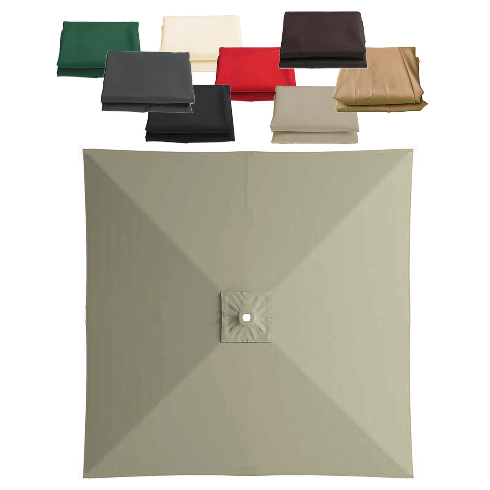 GAOXIAO Sun Umbrella Replacement Canopy, Outdoor Parasol Canopy Fabric Cover Anti-UV Garden Cantilever Offset Top Cover Cloth for Patio Backyard Courtyard Lawn Light khaki 2.5m 8ribs