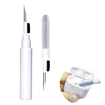 Betsu Cleaner Pen Kit for Airpods, 3 in 1 Multifunction Bluetooth Earbuds Cleaning Pen with Soft Brush, Portable Cleaning Pen for Airpods Pro, Earphones Case, Keyboards, Laptops and Mobile