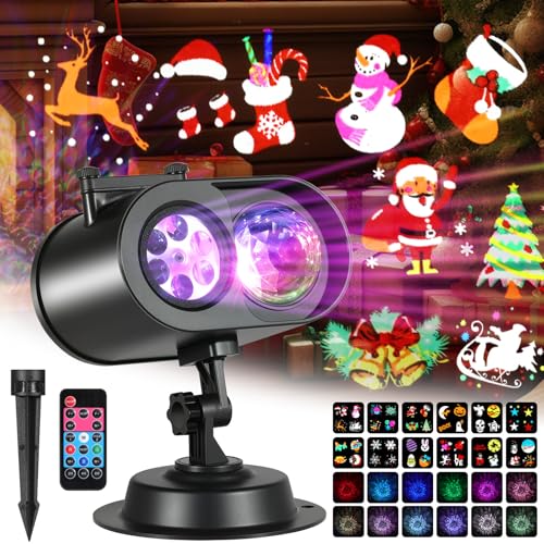 Elevonix Christmas Projector Lights Outdoor, 2025 Upgraded Holiday Binocular Projectors