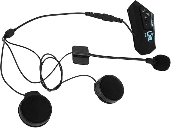 ASHATA BT22 Motorcycle Helmet Headset, Outdoor Automatic Call Answering Motorcycle Sports Headset, Supports Intercom Connection Helmet Bluetooth Headphones