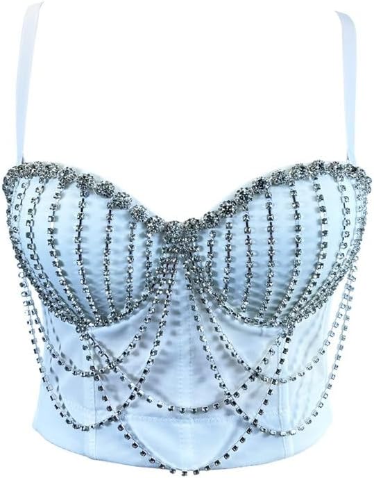 Chest Chain Tassel Fishbone Bra Outer Wear Waist Beading Ladies Tube Top Underwear