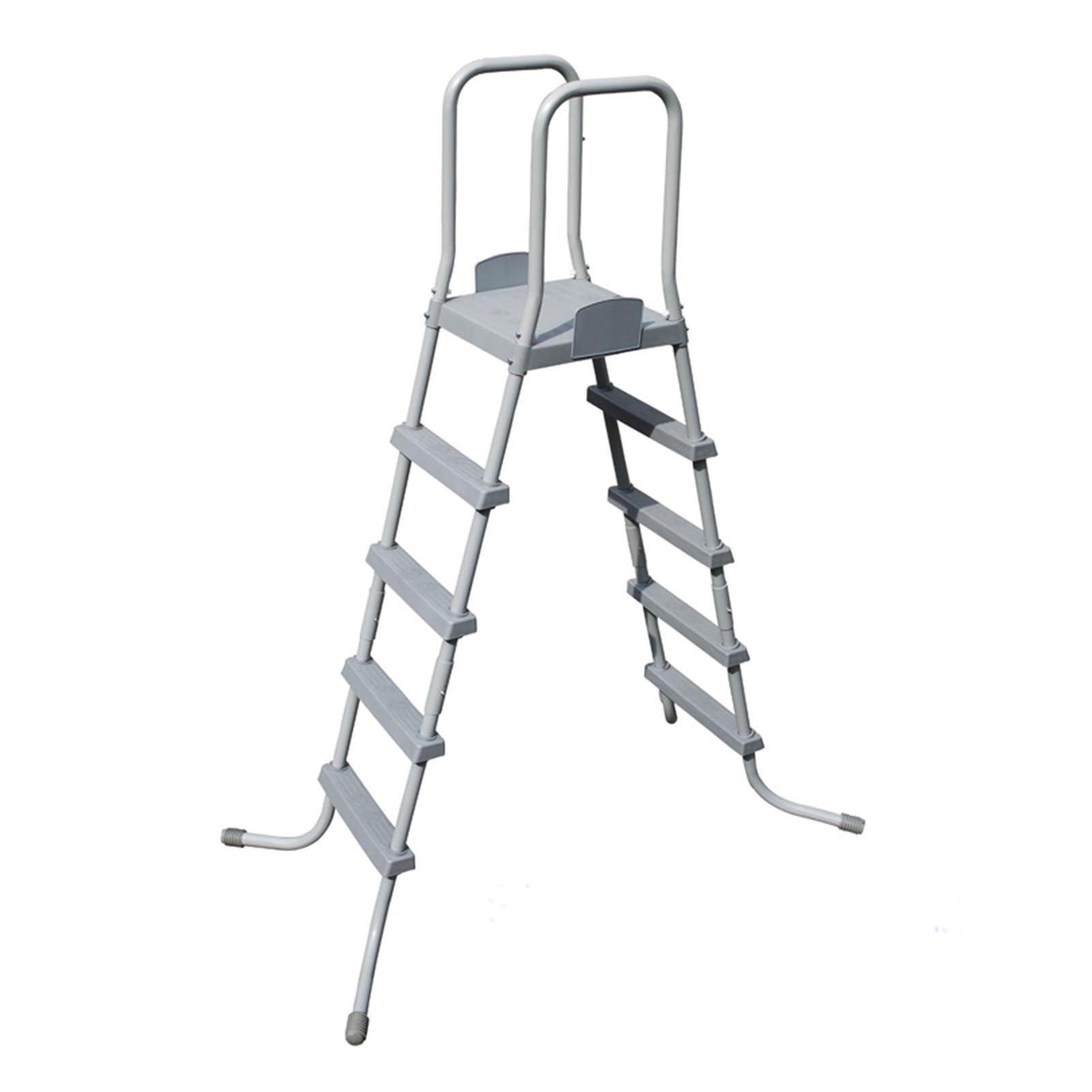 Corrimano per Piscina in Acciaio Inox, scaletta per Piscina a 3 gradini, Portata Massima 250 kg, Installazione Rapida per parchi Acquatici Interni ed Esterni.