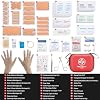 Mini First Aid Kit - 150 Piece Small Waterproof Hard Shell Medical Kit for Home, Car, Travel, Camping, Truck, Hiking, Sports, Office, Vehicle & Outdoor Emergencies- Small First Aid Medical Kit (Red) #2