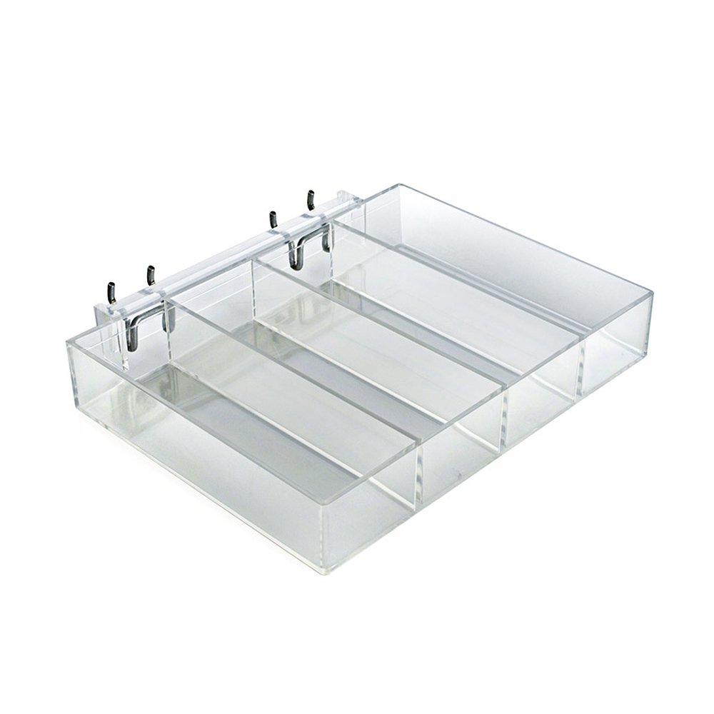 Azar Displays 225544 gösterir – 2 paket Four-Compartment tepsi Stecktafel/Slatwall için (2 adet)