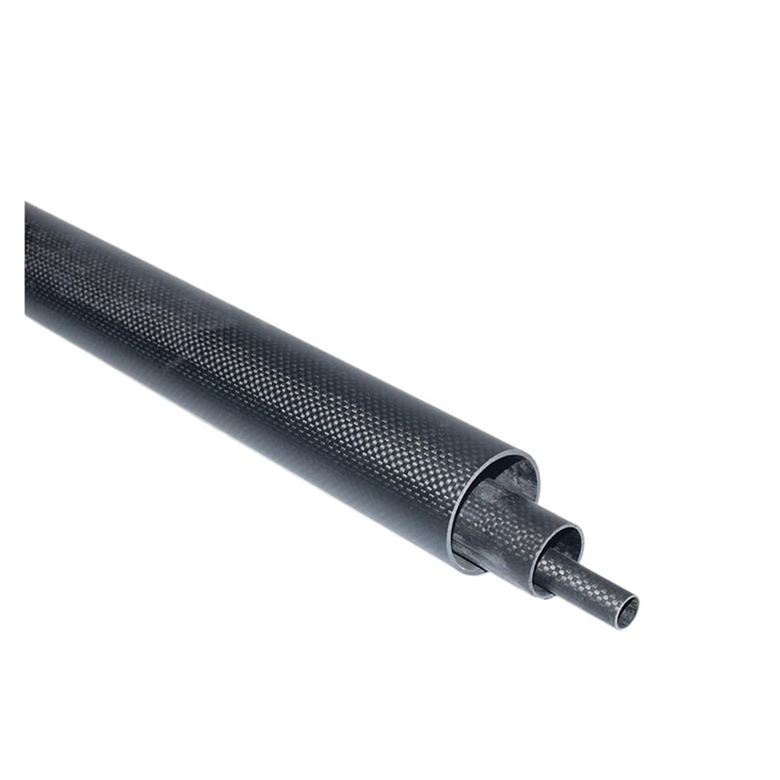 Tubo in fibra di carbonio opaco twill da 2 pezzi
