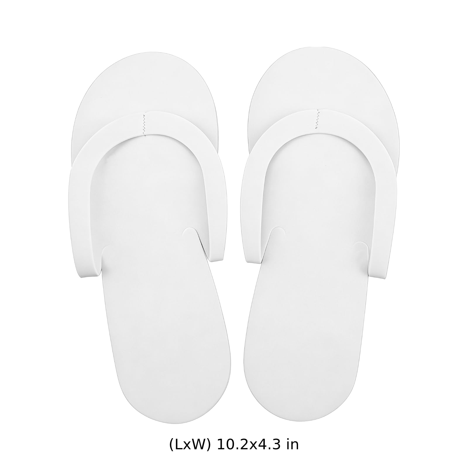 100 par jednorazowych japonek do pedicure, sandały z pianki EVA, 26 x 10,9 cm, lekkie kapcie dla gości do spa, salonu, hotelu, podróży, na imprezę, do codziennego użytku, białe, dla kobiet i mężczyzn