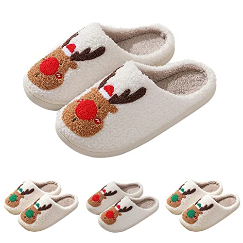 Gibobby Women's Memory Foam Faux Fluffy Slippers WarmWinter House Shoes