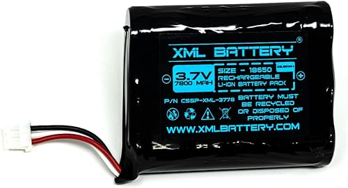 Miniatura 5 de Paquete de 2 baterías recargables de iones de litio 300-10186 3.7 V 7800 mAh para panel de sistema de seguridad