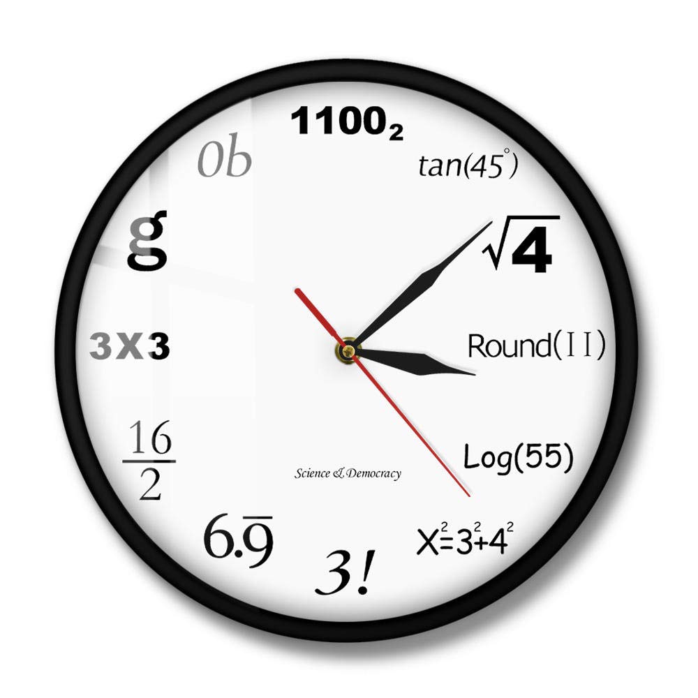 Buy Wall Clocks Science Democracy Math Wall Clock Algebra Engineering