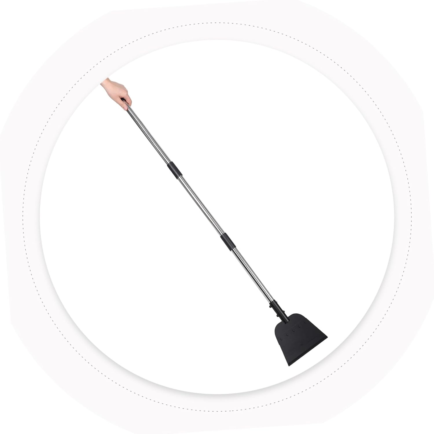 Ciieeo Boat Bottom Cleaning Shovel Multipurpose Scraper Tool with Long Metal Handle for Barnacle Removal, Hull Cleaning, and Ice Scraping – Heavy Duty Boating Maintenance Supply