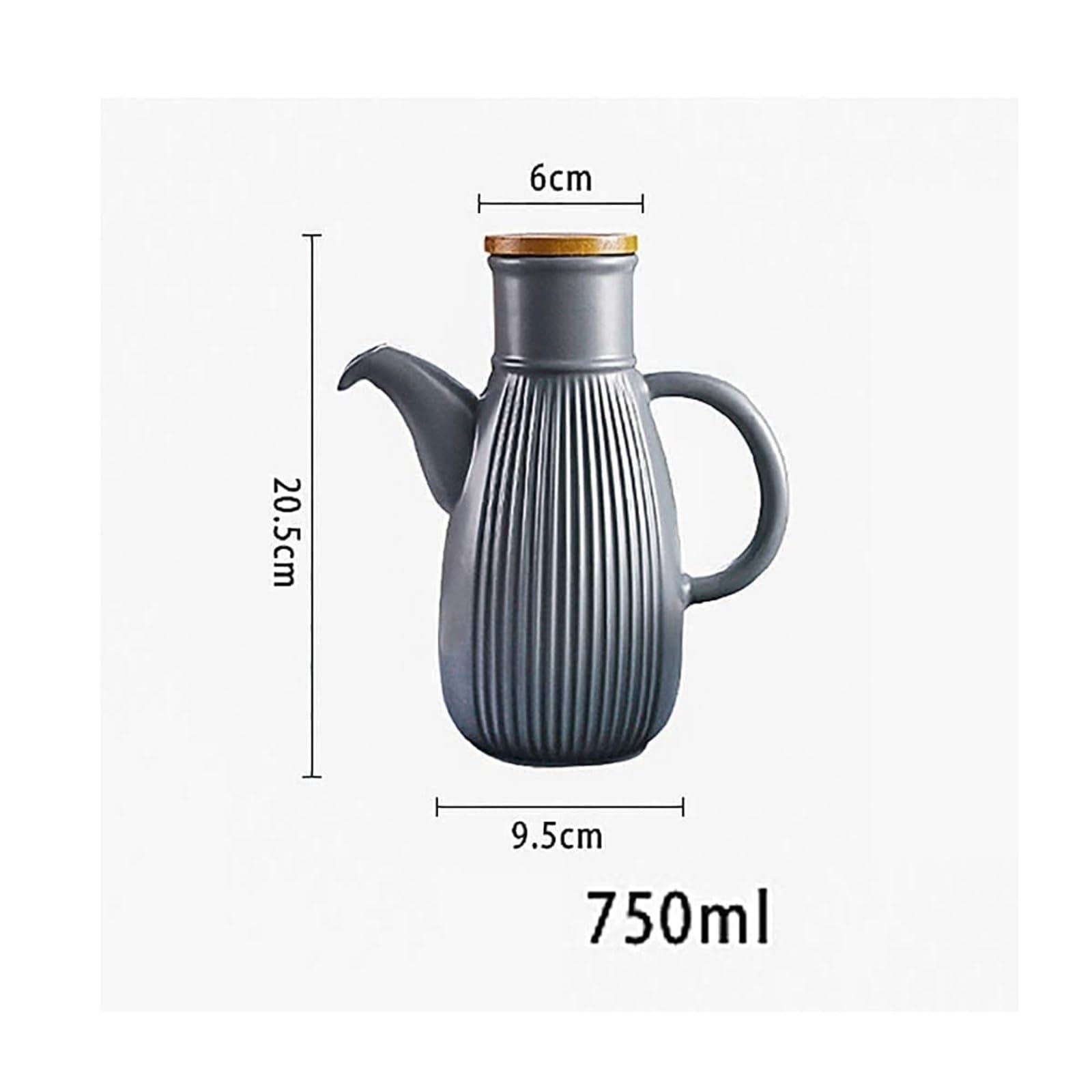 Set Olio e aceto Flacone Dispenser for aceto di Olio d'oliva da 750 ml, Bottiglia for condimento da Cucina Giapponese con Tappo a Prova di Polvere e a Prova di perdite Oliera